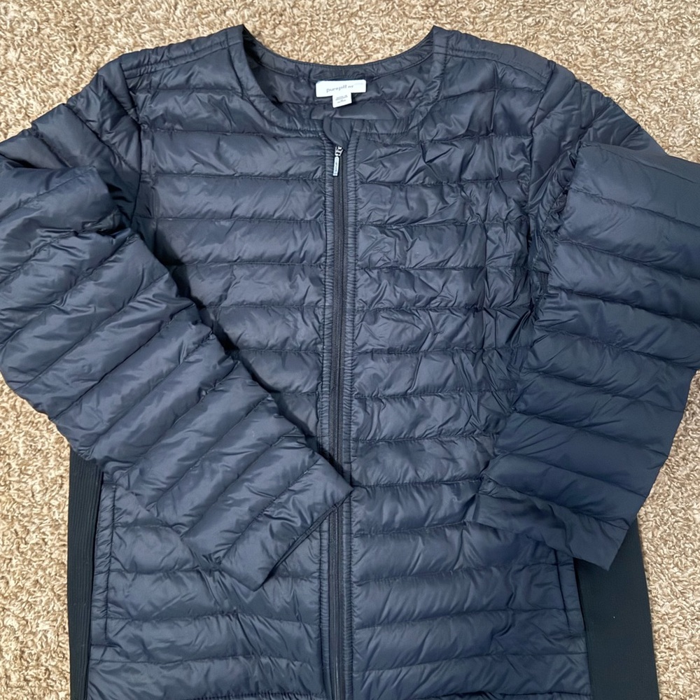 J. Jill Navy Quilted Jacket